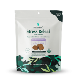 Pet Releaf Pet Releaf Edibites Soft Chews | CBD Calming Peanut Butter & Carob Swirl Travel Size 2.5 oz