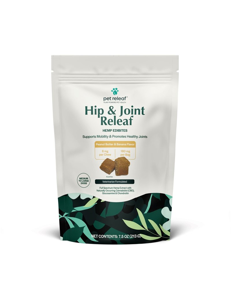 Pet Releaf Pet Releaf Edibites | CBD Hip & Joint Peanut Butter & Banana Large Breed 7.5 oz