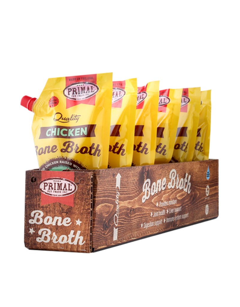 Primal Pet Foods Primal Frozen Bone Broth Chicken 20 oz CASE (*Frozen Products for Local Delivery or In-Store Pickup Only. *)
