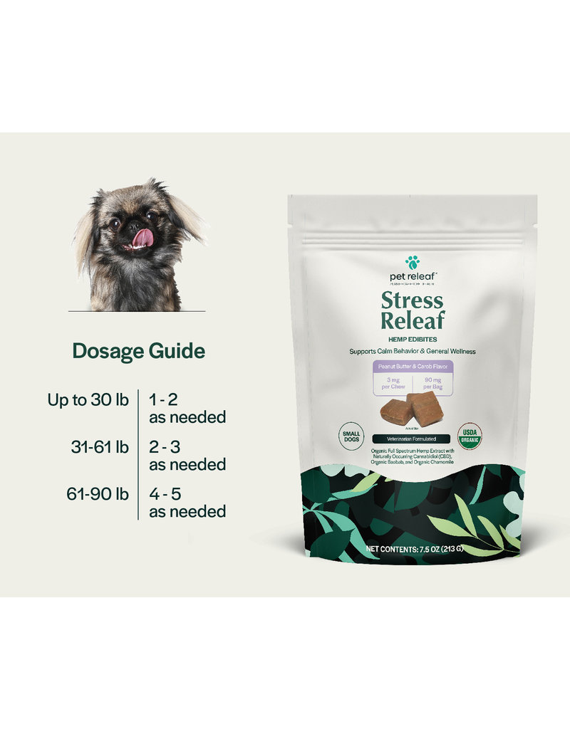 Pet Releaf Pet Releaf Edibites Soft Chews | CBD Calming Peanut Butter & Carob Swirl Small Dog 7.5 oz