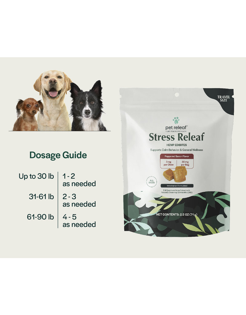 Pet Releaf Pet Releaf Edibites Soft Chews | CBD Peppered Bacon Travel Size 2.5 oz