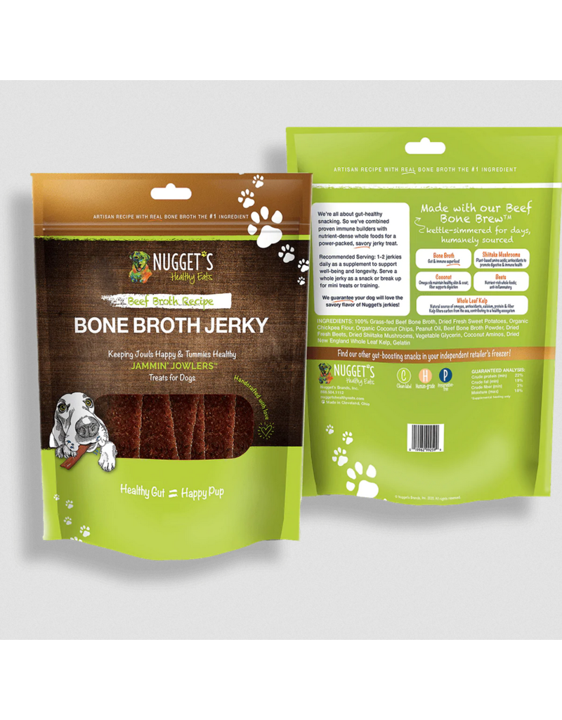 Nugget's Healthy Eats DISC/D Nugget's Healthy Eats | Bone Broth Beef Jerky 10 oz