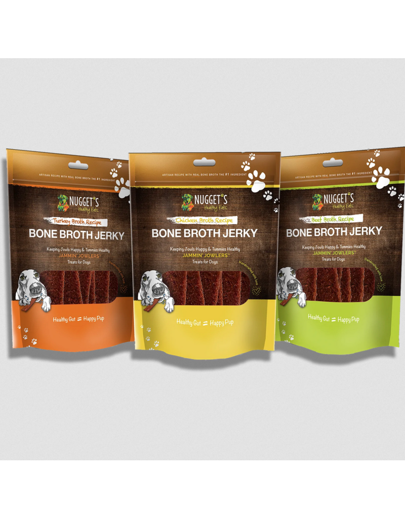 Nugget's Healthy Eats DISC/D Nugget's Healthy Eats | Bone Broth Beef Jerky 10 oz