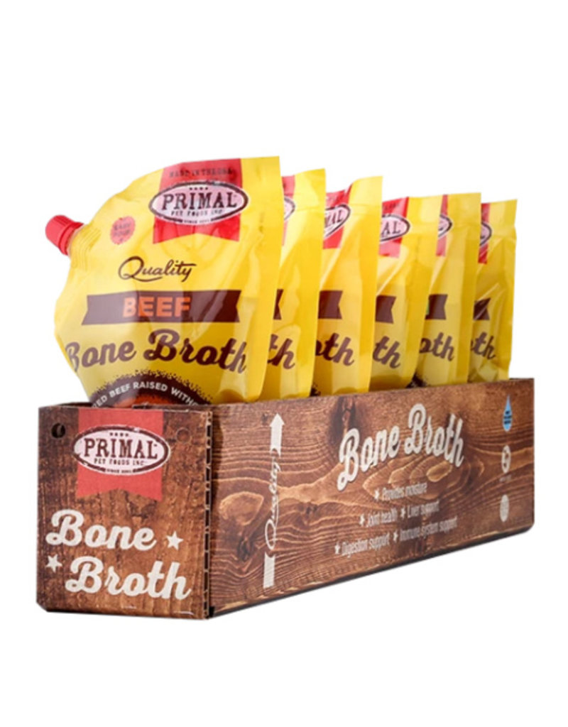 Primal Pet Foods Primal Frozen Bone Broth Beef 20 oz CASE (*Frozen Products for Local Delivery or In-Store Pickup Only. *)