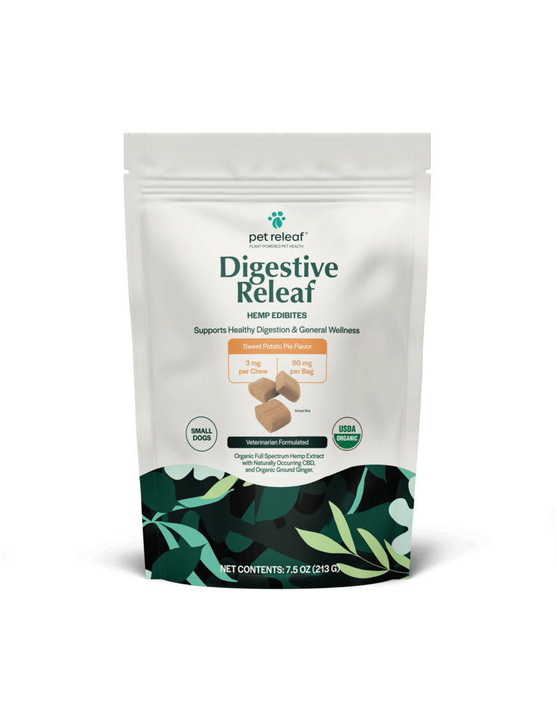 Pet Releaf Pet Releaf Edibites Soft Chews | CBD Digestive Health Sweet Potato Pie Small Dog 7.5 oz