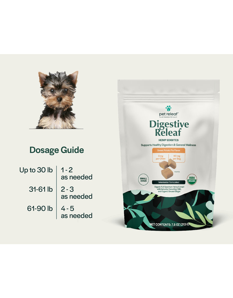 Pet Releaf Pet Releaf Edibites Soft Chews | CBD Digestive Health Sweet Potato Pie Small Dog 7.5 oz