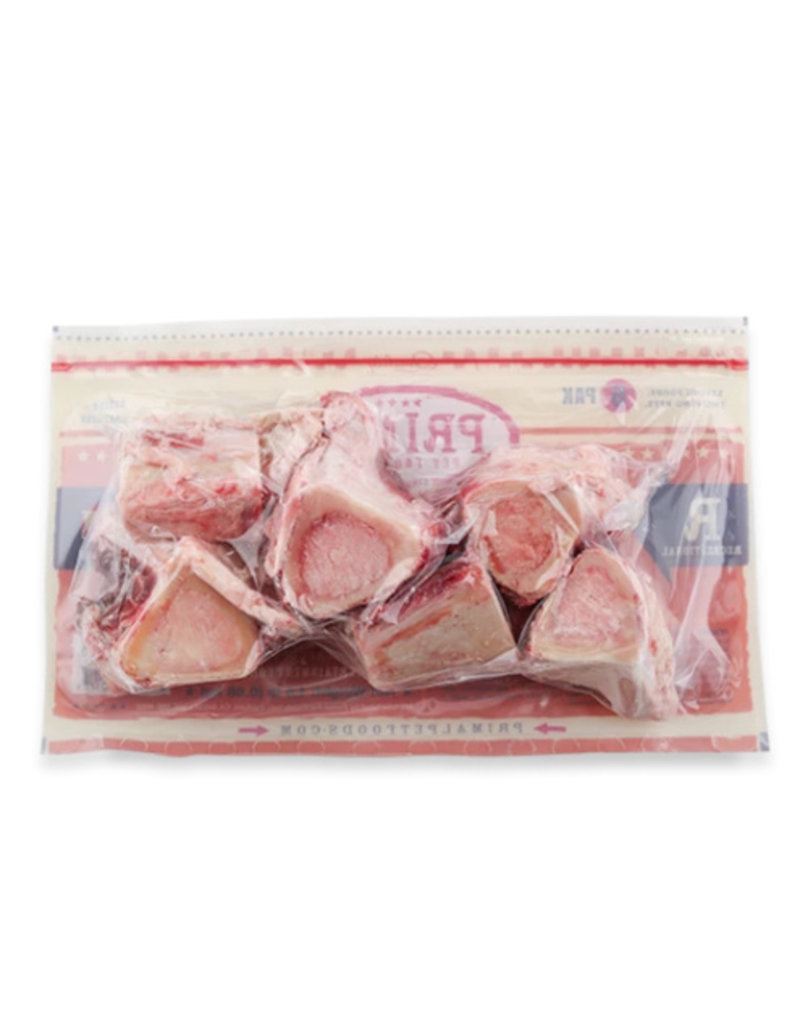 Primal Pet Foods Primal Frozen Raw Meaty Bones Beef Marrow Bones 2" 6 pk CASE (*Frozen Products for Local Delivery or In-Store Pickup Only. *)