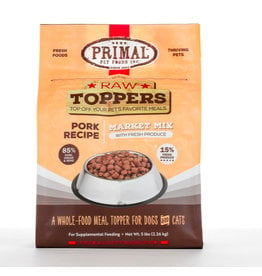 Primal Pet Foods Primal Raw Toppers | Market Mix Pork & Produce 5 lb CASE (*Frozen Products for Local Delivery or In-Store Pickup Only. *)