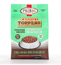 Primal Pet Foods Primal Raw Toppers | Market Mix Chicken & Produce 5 lb CASE (*Frozen Products for Local Delivery or In-Store Pickup Only. *)