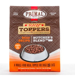 Primal Pet Foods Primal Raw Toppers | Butcher's Blend Beef Grind - Meat, Bone & Organ 2 lb CASE (*Frozen Products for Local Delivery or In-Store Pickup Only. *)