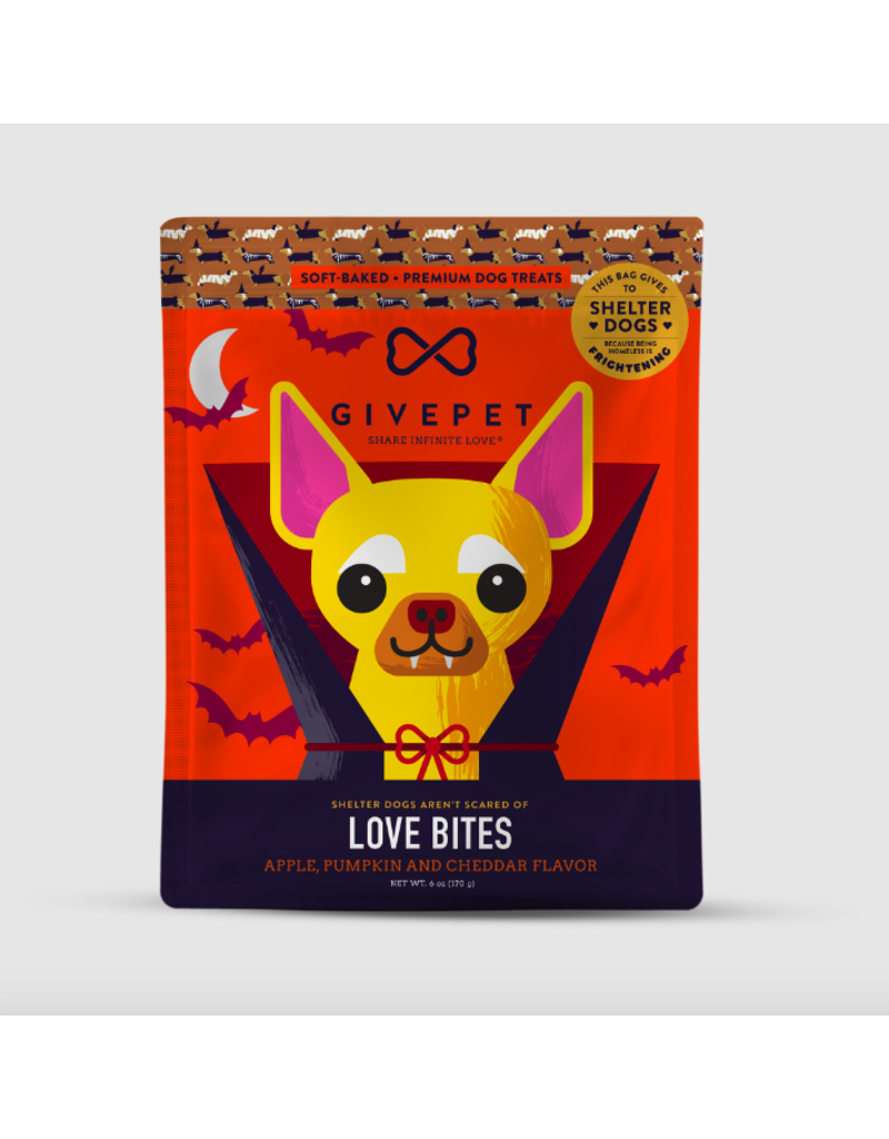 GivePet, LLC DISC GivePet Small Batch Halloween Treats | Love Bites 6 oz