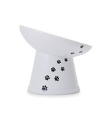 Necoichi Necoichi Cat Dish | Tilted Raised Bowl Paw Prints