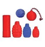 SodaPup Sodapup Enrichment Toys | USA-K9 Stars & Stripes Dental Chew Reward Ball with Rope Red