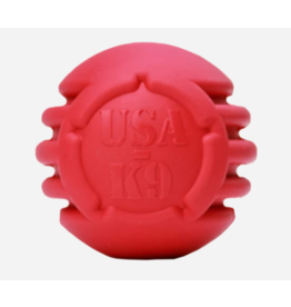 SodaPup Sodapup Enrichment Toys | USA-K9 Stars & Stripes Dental Chew Reward Tug Ball Red