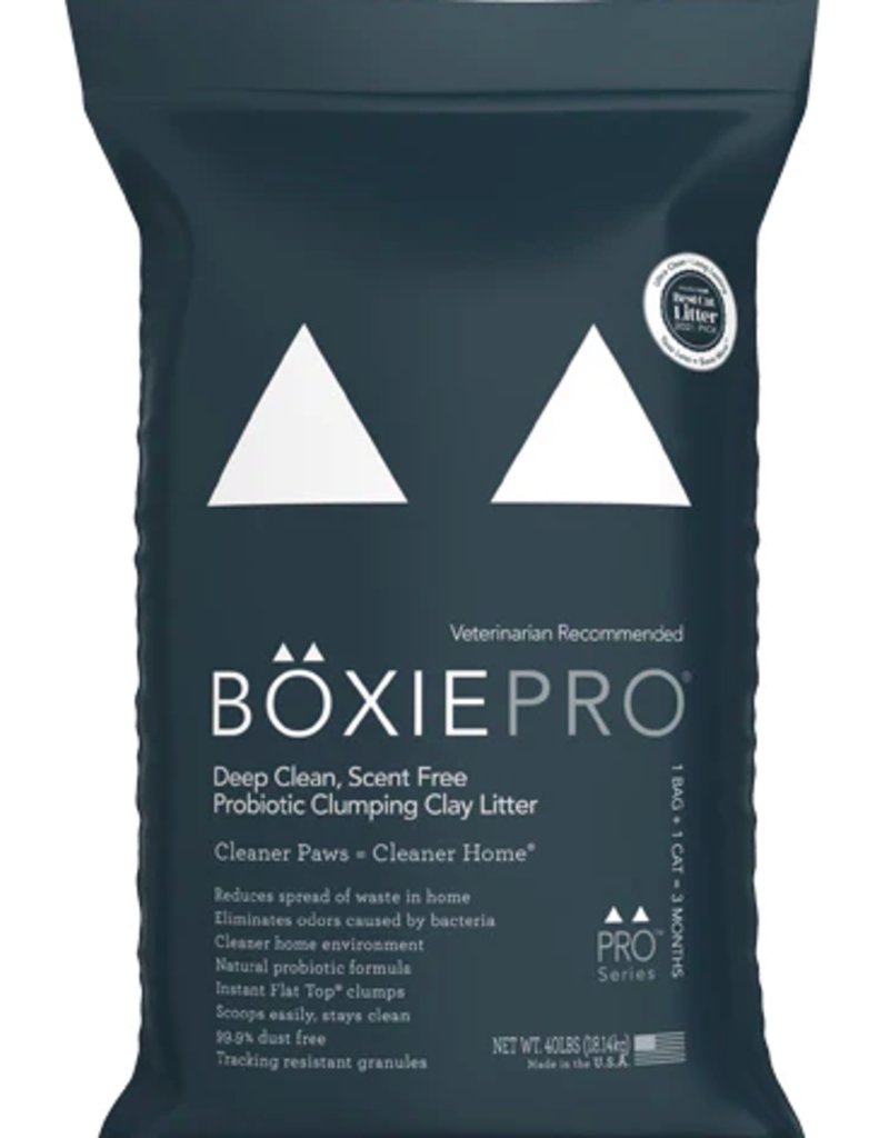 BoxieCat Z BoxieCat Litter Pro Scent-Free with Probiotics Flexbox Bag 40 lb (* Litter 12 lbs or More for Local Delivery or In-Store Pickup Only. *)