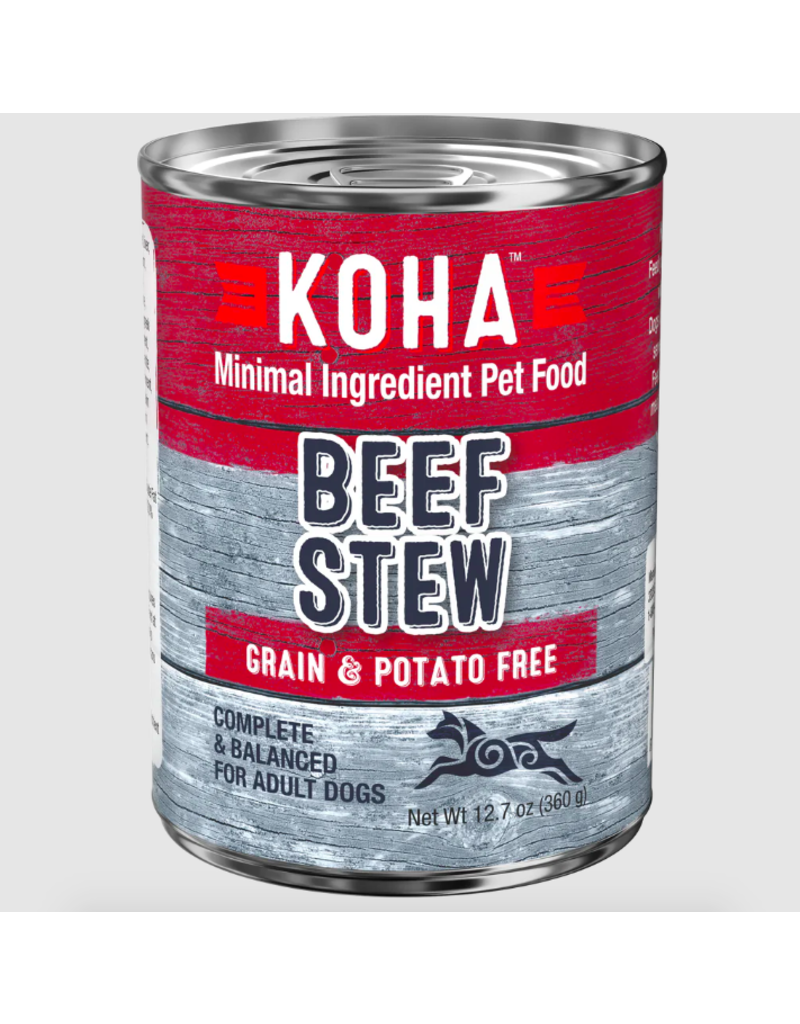 Koha Koha Canned Dog Food Beef Stew 12.7 oz CASE