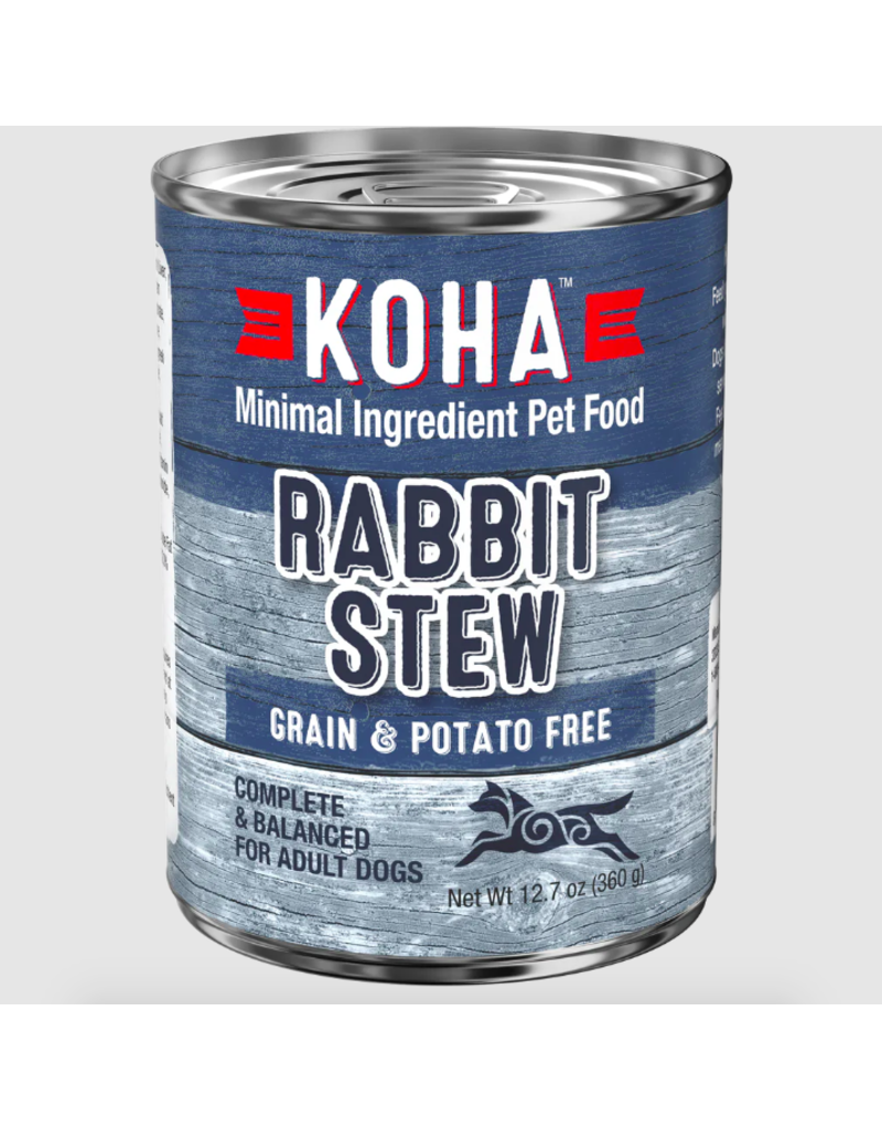 Koha Koha Canned Dog Food Rabbit Stew 12.7 oz CASE