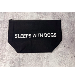 K & K Z K & K Make Up Bag | Sleeps With Dogs 7 x 12 Black