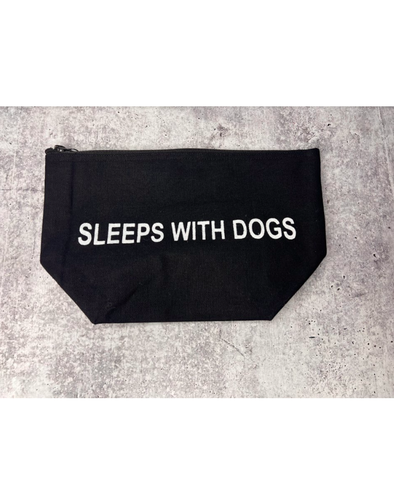 K & K Z K & K Make Up Bag | Sleeps With Dogs 7 x 12 Black
