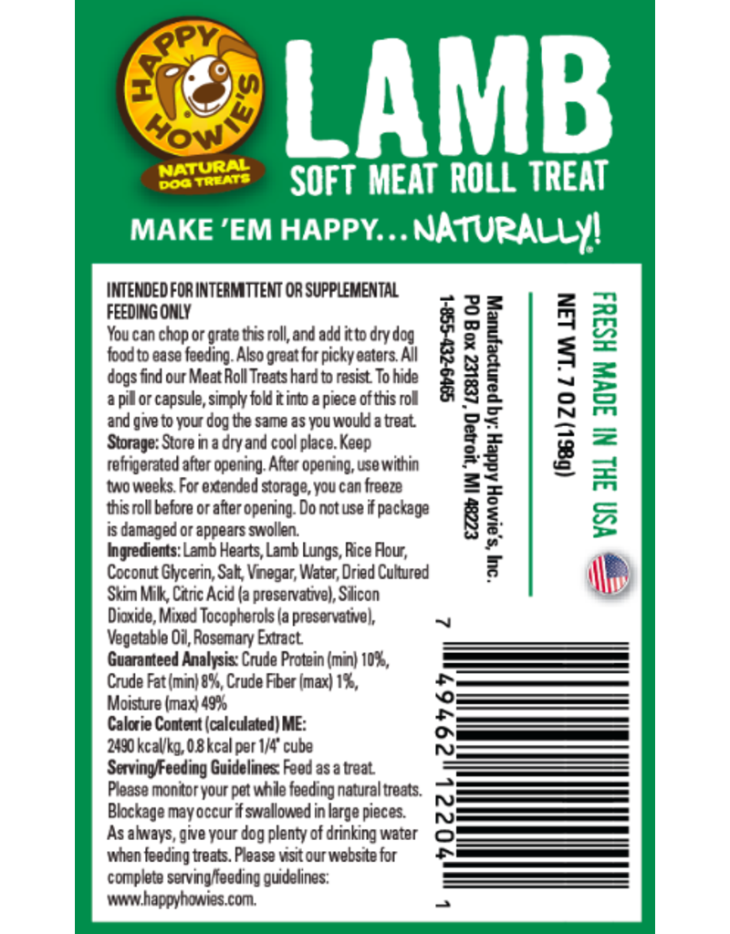 Happy Howie's Z Happy Howie's Meat Rolls | Lamb Treat 7 oz