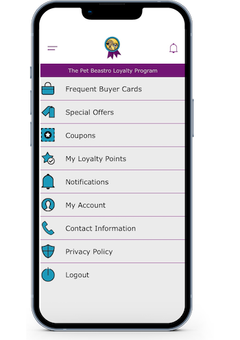 The Pet Beastro Loyalty Program Mobile App