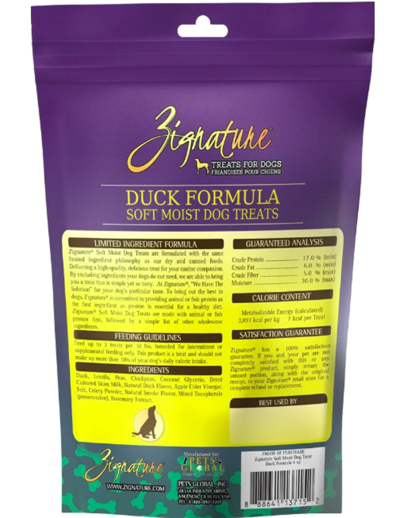 Zignature Zignature Soft Dog Treats | Duck 4 oz