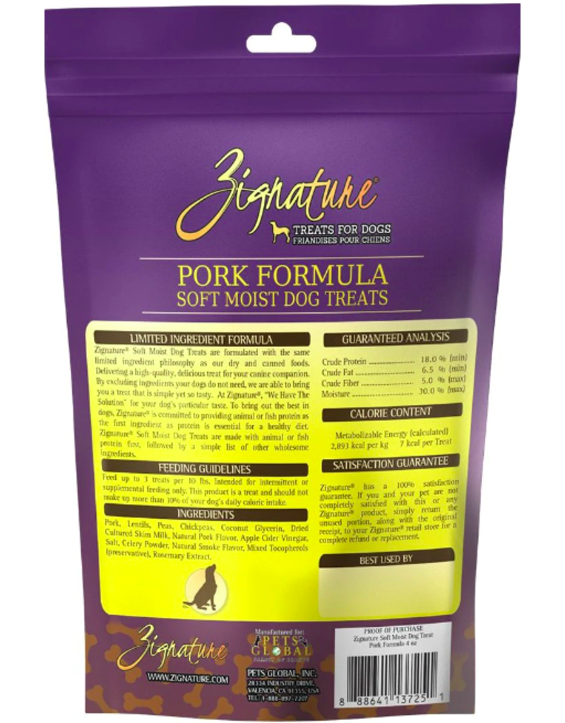 Zignature Zignature Soft Dog Treats | Pork 4 oz