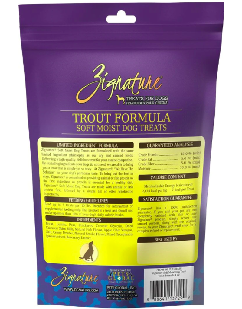 Zignature Zignature Soft Dog Treats | Trout 4 oz