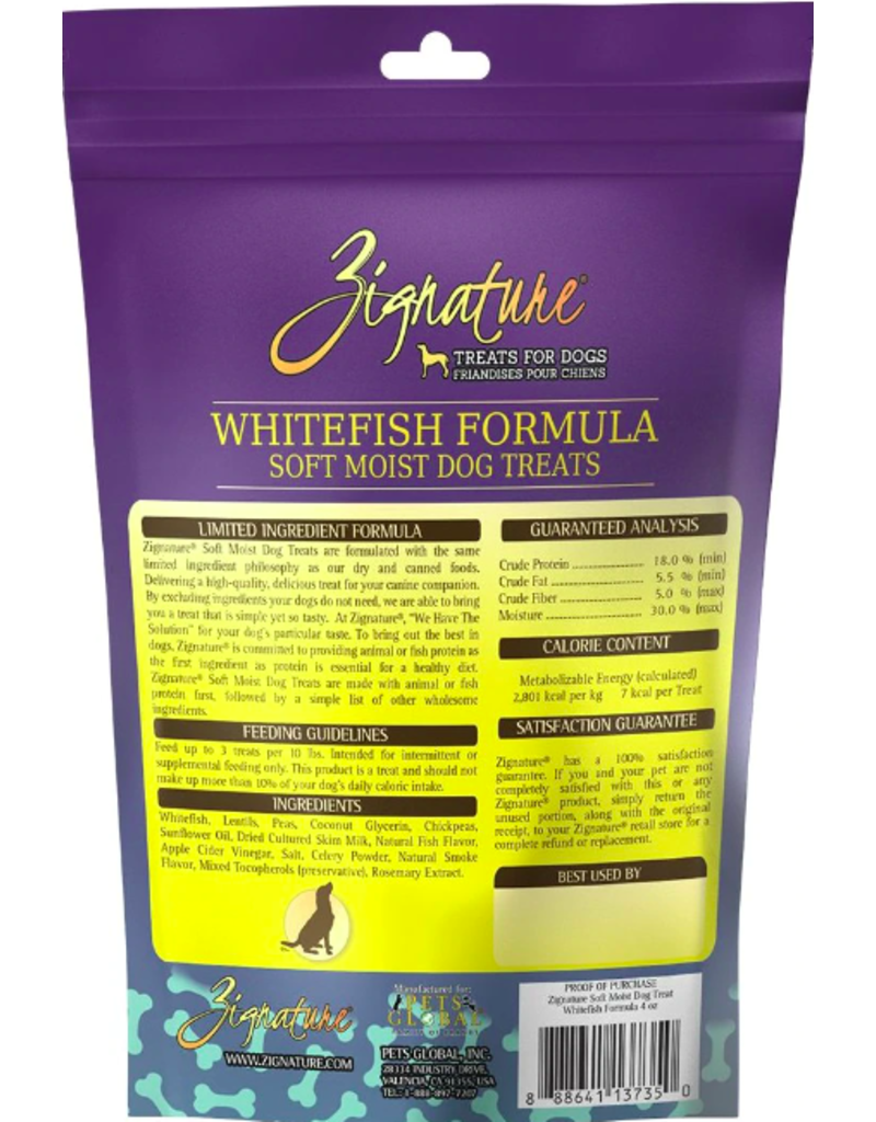 Zignature Zignature Soft Dog Treats | Whitefish 4 oz