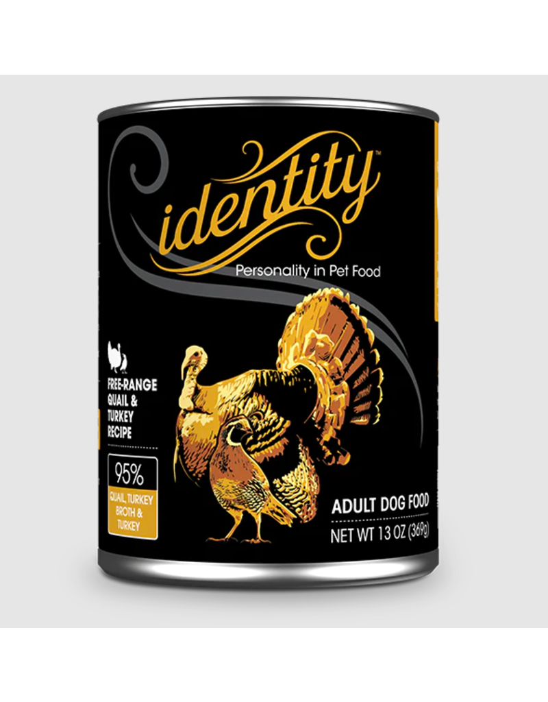 Identity Identity Canned Dog Food | Free Range Quail with Turkey 13 oz single