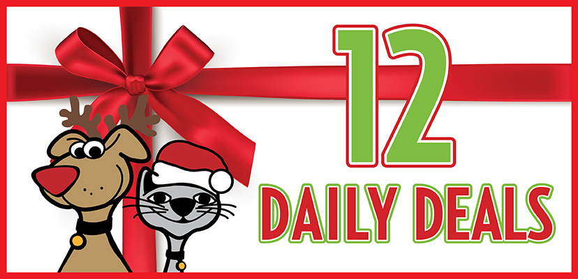 12 Days of Daily Deals For Cats & Dogs