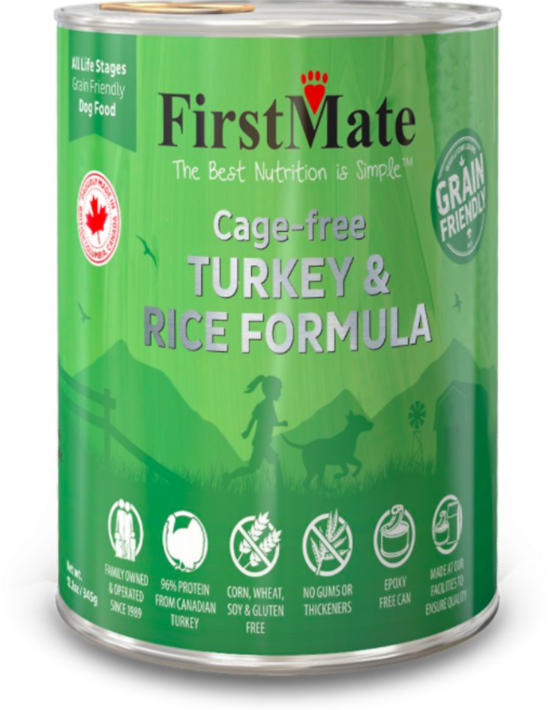 Firstmate FirstMate Grain Can Dog Food | Turkey & Rice 12.2 oz CASE