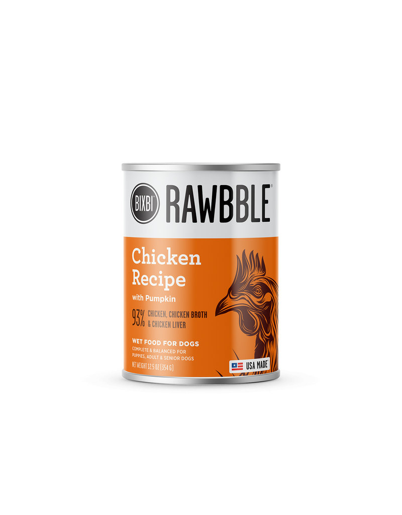 Bixbi Bixbi Rawbble Canned Dog Food Chicken 12.5 oz CASE