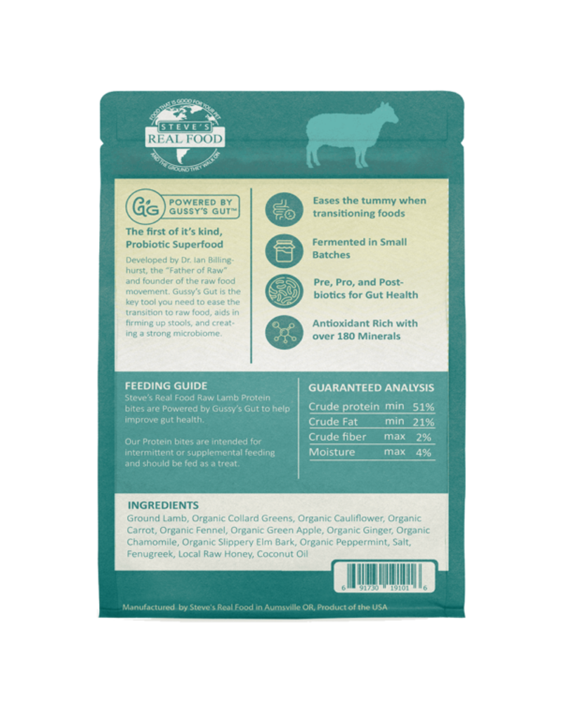 Steve's Real Food Steve's Real Food Probiotic Dog & Cat Treats | Lamb Protein Bites 4 oz