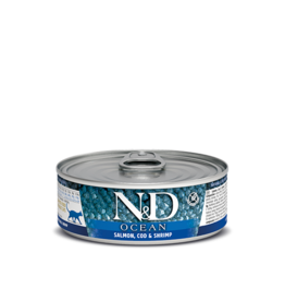 Farmina Pet Foods Farmina N&D Canned Cat Food | Ocean Salmon, Codfish & Shrimp 2.5 oz single