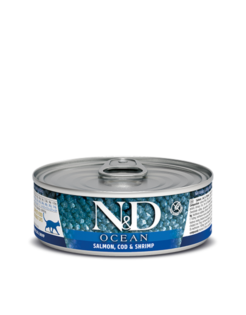 Farmina Pet Foods Farmina N&D Canned Cat Food | Ocean Salmon, Codfish & Shrimp 2.5 oz single
