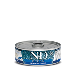 Farmina Pet Foods Farmina N&D Canned Cat Food | Ocean Salmon, Codfish & Shrimp 2.5 oz CASE/24