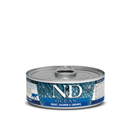 Farmina Pet Foods Farmina N&D Canned Cat Food | Ocean Trout, Salmon & Shrimp 2.5 oz CASE/24