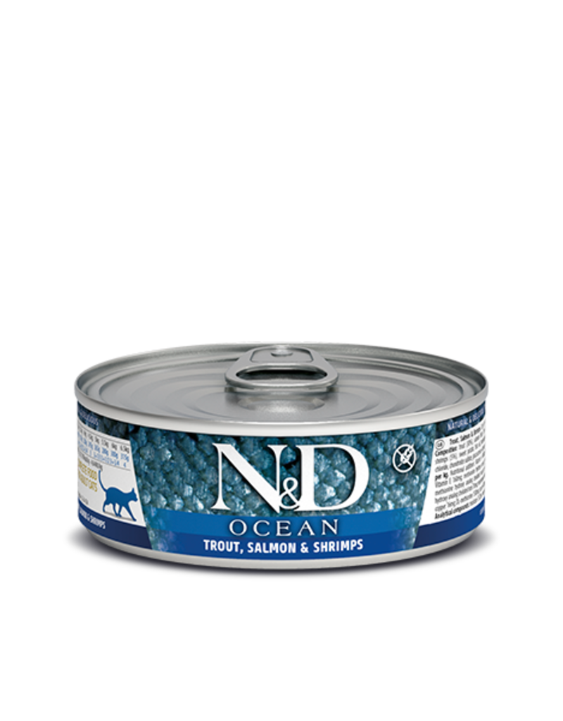Farmina Pet Foods Farmina N&D Canned Cat Food | Ocean Trout, Salmon & Shrimp 2.5 oz CASE/24