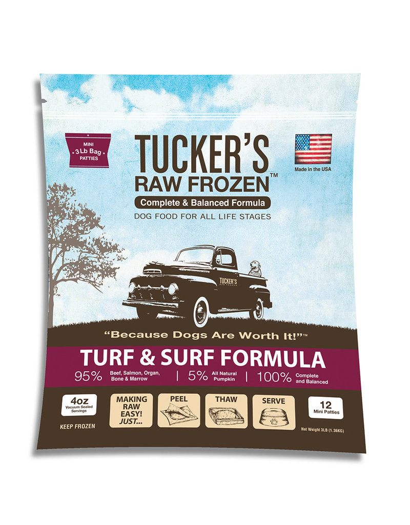 Tuckers Tucker's Raw Frozen Dog Food | Turf & Surf Patties 6 lb (*Frozen Products for Local Delivery or In-Store Pickup Only. *)