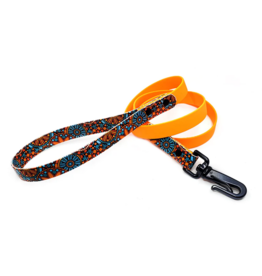 Wilderpup DesertDog Dog No-Stink Waterproof Leash | 6' Orange Boho 3/4"