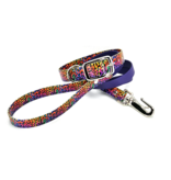 Wilderpup DesertDog Dog No-Stink Waterproof Leash | 6' Rainbow Leopard 3/4"