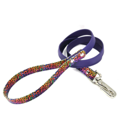 Wilderpup DesertDog Dog No-Stink Waterproof Leash | 6' Rainbow Leopard 3/4"