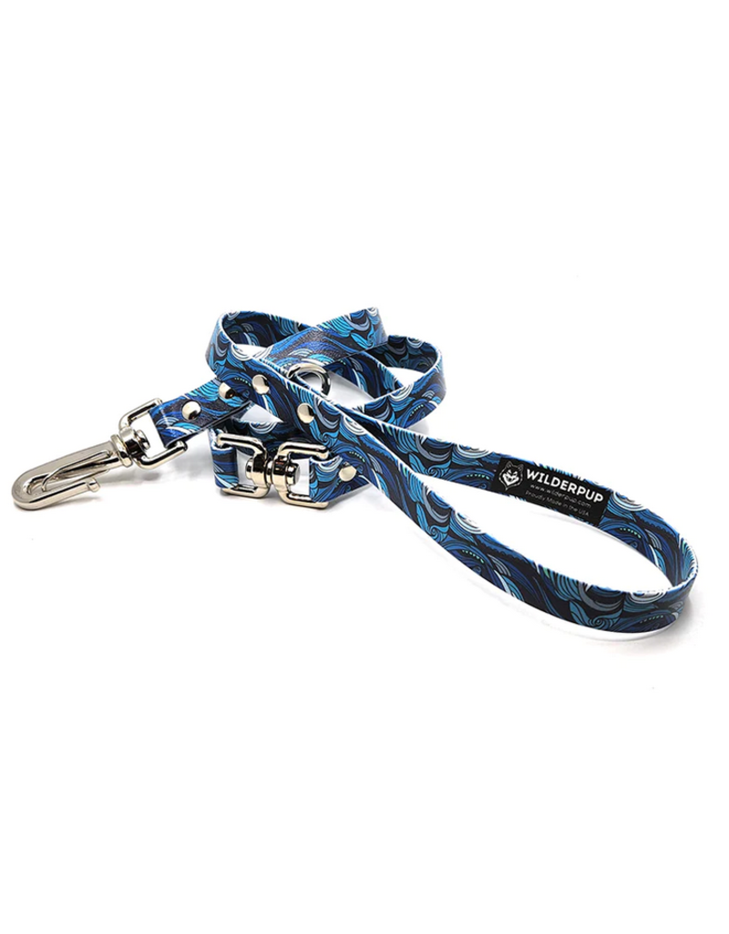 Wilderpup DesertDog Dog No-Stink Waterproof Leash | 6' Riptide 3/4"