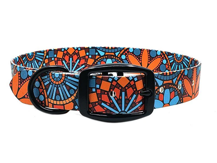 Wilderpup No stink Waterproof Collar Orange Boho 1