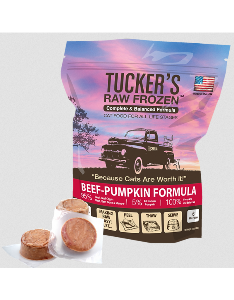 Tuckers Tucker's Raw Frozen Cat Food | Beef & Pumpkin 24 oz (*Frozen Products for Local Delivery or In-Store Pickup Only. *)