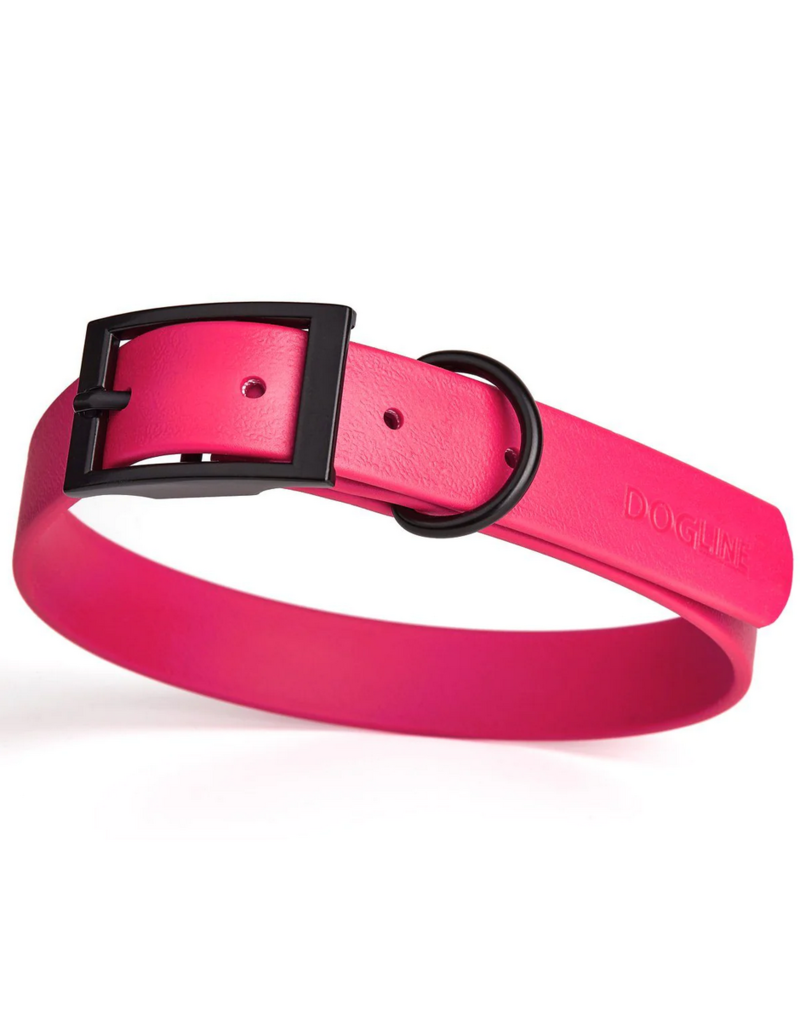 Dogline Dogline Biothane Waterproof Collar 5/8" | 12"-15" Neon Pink