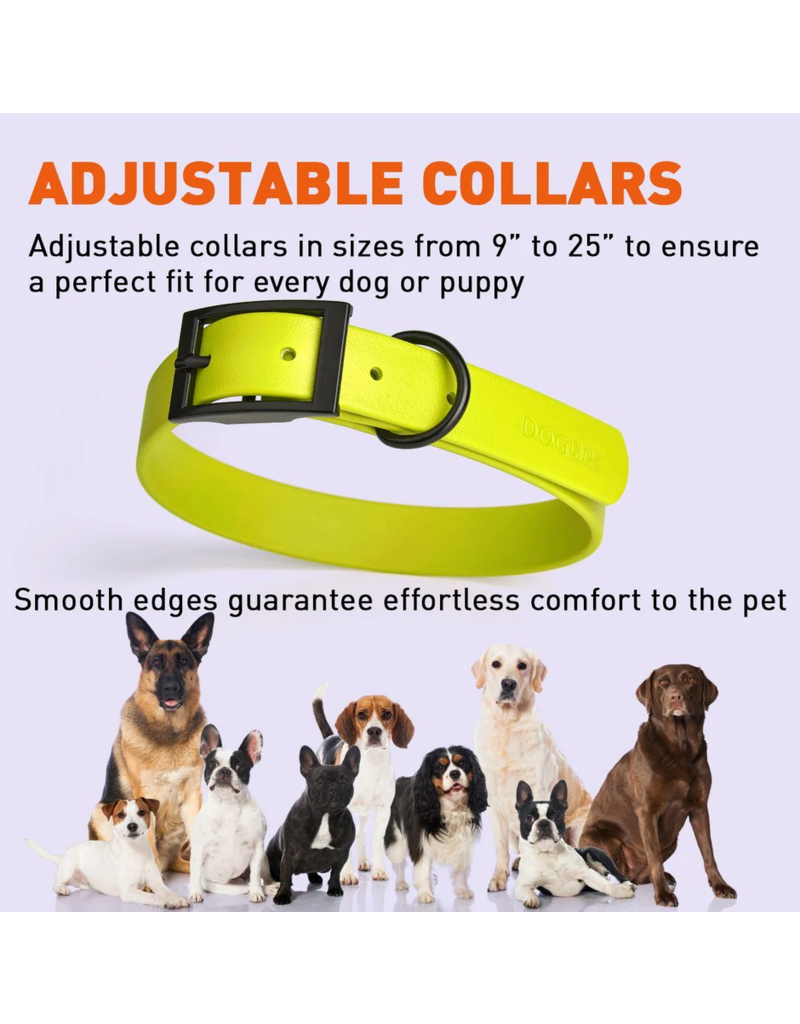 Dogline Dogline Biothane Waterproof Collar 3/4" | 15"-18" Neon Green