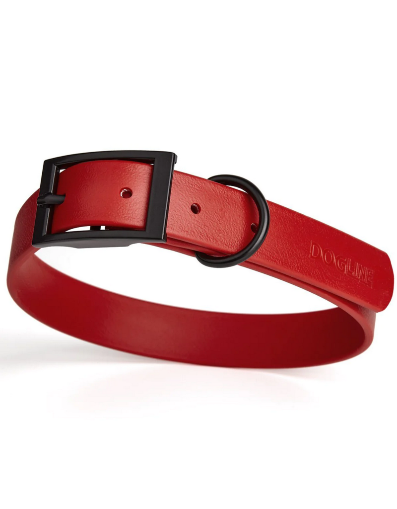 Dogline Dogline Biothane Waterproof Collar 1" | 18"-22" Red