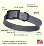 Dogline Dogline Biothane Waterproof Collar 3/4" | 15"-18" Grey